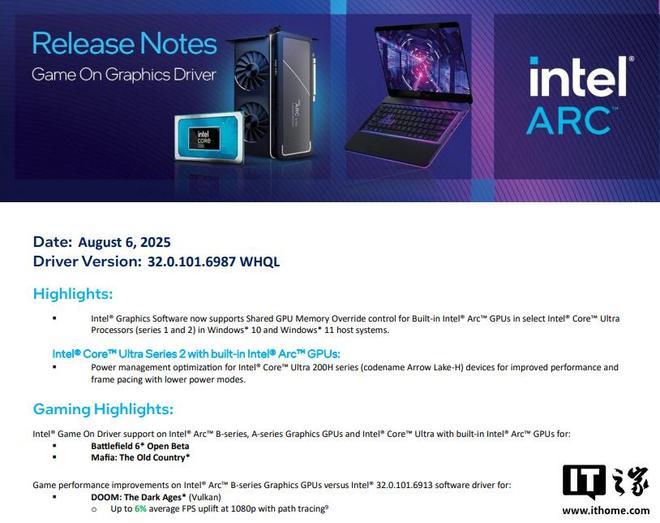 英特尔驱动新功能：支持分配 87% 内存给核显作显存